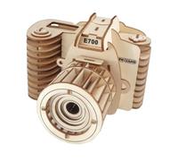 GALPADA Puzzle 3d Assemblaggio Creativo a Forma di Macchina Fotografica in Legno come Decorazione da Esporre su Scaffali