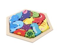 GALPADA Puzzle in Legno Animali da Zoo per Educativo Portatile per Cognizione Colori e Abilità Manuali Animali Geometrici Sicuro e Durevole per Regalo