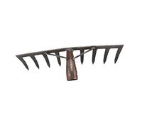 GALPADA Rastrello da Giardinaggio 9 Denti per Piantare e Aratura Dell'erba, Attrezzo Agricolo Manuale Robusto per Coltivazione e Diserbo, Forniture Giardino per Cura Prato e Terreno