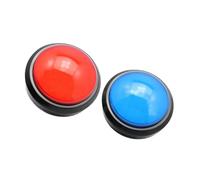 GALPADA Risposta al Gioco Buzzer Elettronico Grande Pulsante con Luce LED per Ragazzo Ragazza, Cicalino Digitale per Competizioni e Giochi, Set da 2 Pezzi Rosso e Blu Senza Batteria