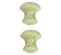 GALPADA Rullo Naturale Pezzi Forma per Fungo e a 2 Massaggio Jade della Strumento per Relax Olistico del Viso Collo Pelle