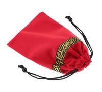 GALPADA Sacchetto per Carte Tarocchi in Tessuto Morbido Rosso con Coulisse Custodia Portatile Resistente e Flessibile Organizer Pratico per Giochi Divinatori e Piccoli Oggetti