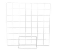 GALPADA Scaffale da Tavolo in Ferro Bianco Griglia, Supporto Espositivo Versatile e Minimalista per Mostrare Accessori, per Allestire Stand e Esposizioni