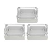 GALPADA Scatola Elettrica Trasparente 3 Pezzi con Copertura a Battente in Abs As per Elettronica e Cablaggio in Aree Residenziali e Scolastiche