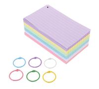 GALPADA Schede Indice Colorate Righe con Metallici Coordinati Cartoncini Portatili per e Studio Blocco Multifunzione per Vocabolario e Liste Carta Liscia e Resistente per Prolungato