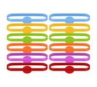 GALPADA Segnabicchieri per Riconoscere Bicchieri 12 Pezzi in Silicone Riutilizzabili a Forma di Anello Resistente e Non Invecchia Colore Casuale Festa Casa Bar