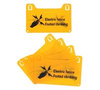 GALPADA Segnali di Avvertimento per Recinzioni Elettriche 5 Pezzi in Plastica Resistente 20X12,8 CM per Ambienti Residenziali e Industriali Contro Accessi Non Autorizzati