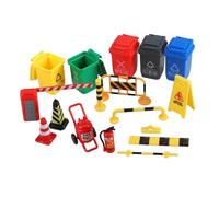 GALPADA Segnali Stradali Miniatura e Blocchi Stradali per Plastica Resistente Educativo Sicurezza Traffico e creatività Adatto in età Prescolare e