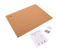 GALPADA Set 1 Kit Strumenti macramè Tavola in Sughero 40x30cm e Spilli in Metallo per Lavori di Intreccio, Porta Filato e Accessori per Principianti nel Crochet e Creazione Cestini