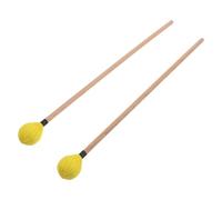 GALPADA Set 1 Paio Bacchette a Percussione in Legno Filato Giallo per Xilofono e Marimba, Mazze Morbide Manico in Acero, Accessori Musicali per Musicisti Intermedi e Concerti