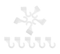 GALPADA Set 10 Pezzi Ganci di Collegamento in Plastica Bianco per Aste Armadio 19Mm, Supporti e Staffe per Asta Guardaroba, Accessori per Armadi Studenti e Dormitori