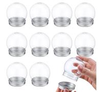 GALPADA Set 10 Pezzi Globi di Neve Fai da Te 150 Ml, Sfere di Neve Trasparenti Tappo a Vite in Plastica, Contenitori per Decorazioni e Piccoli Oggetti per Uso Creativo e Feste