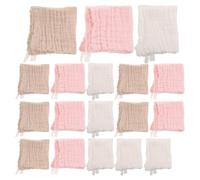 GALPADA Set 18 Pezzi Asciugamani Viso in Cotone a Sei Strati per Neonati, 25x25 Cm, ad Alta Assorbenza e Riutilizzabili, per Uso Quotidiano e Uscite