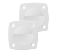 GALPADA Set 2 Pezzi Maniglie a Filo Incassate in Nylon Bianco per Boccaporti e Mobiletti, Chiavistelli per Imbarcazioni Marine, Adatte per Barche, Camper e Arredi Nautici