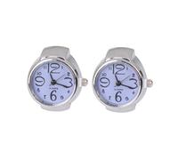 GALPADA Set 2 Pezzi Orologio a Dito Creativo da Donna in Metallo Display Mini e Numeri Grandi Accessori Eleganti per Uso Quotidiano e Regalo