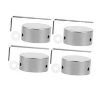 GALPADA Set 4 Copri Pedale Effetto per Chitarra in Metallo, Topper per Interruttore a Pedale Chiave e Anello, Accessori per Pedali Effetti Musicali, Protezione Resistente per Pedali