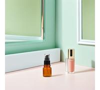 GALPADA Set 4 Flaconi Pompa per Lozione da Viaggio 40Ml e 60Ml in Plastica Ambrata Anti-Uv Contenitori Ricaricabili per Creme e Emulsioni Dispenser Cosmetici da Viaggio per Cura della