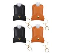 GALPADA Set 4 Pezzi Copri Flaconi in Pelle Pu Portachiavi, Bottiglie Vuote per Lavaggio Mani, Design Portatile con Apertura Comoda, per Viaggi