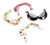 GALPADA Set 4 Pezzi Mollettine per Chioma Banana in Plastico Forte Presa e Design Elegante, Perfette per Mantenere i Chioma Ordinati a Scuola o Durante un Appuntamento