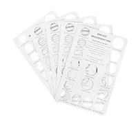 GALPADA Set 5 Pezzi Misuratori per Anelli, Strumenti Precisi per La Misurazione delle Dimensioni del Dito, Leggeri e Portatili, per Gioielleria, Uso Professionale e Domestico