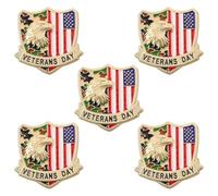 GALPADA Set 5 Spille da Bavero Patriottiche Bandiera Americana e Aquila in Metallo Resistente Accessori per Abbigliamento e Cappelli Perfette per Giorno Dell’Indipendenza e Feste