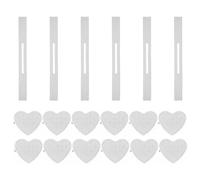 GALPADA Set 6 Pezzi Base Inferiore per Borsa all’Uncinetto in Tela di Plastica Bianca a Rete, Accessori per Borse Fatti a Mano Modellatore a Forma di Cuore, Materiali per Progetti