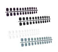 GALPADA Set 96 Pezzi Unghie Finte Quadrate in Abs Opache Effetto Satinato, Spessore Medio Copertura Completa per Nail Art Professionale e Uso Domestico Colore Casuale