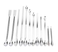 GALPADA Set da 12 Cucchiai Dosatori in Acciaio Inossidabile Argento Manico Magnetico Resistente alla Ruggine per Uso Laboratorio e Dosaggio Preciso