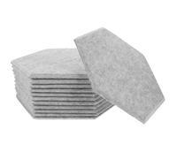 GALPADA Set da 12 Pezzi di Pannello Decorativo Fonoassorbente in Feltro Argento per Isolamento Acustico, Pannelli Insonorizzati Moderni Superficie Morbida e Confortevole, per Studi