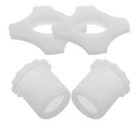 GALPADA Set da 2 Anelli per Microfono in Silicone Bianco, Anelli Antiscivolo e Luminosi per Microfono Cordless, per Bar e Ktv