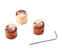 GALPADA Set da 3 Pomelli Volume per Chitarra e Basso in Legno Marrone Rimozione Facile e Installazione Veloce, Accessori per Strumenti Musicali