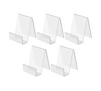 GALPADA Set da 5 Porta Libri in Acrilico Bianco per Libreria, Leggio per Libri Grandi Funzione di Semplice Riposizionamento, per Esposizioni e Biblioteca