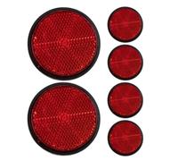 GALPADA Set da 6 Catarifrangenti Rotondi in Plastica Rossa per Bici e Moto, Accessori Ciclismo Pratici per Migliorare la Sicurezza su Strada