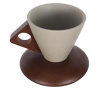 GALPADA Set di 1 Tazza da Caffè in Ceramica 250ml con Design a Imbuto, Resistente al Calore e Lavabile in Lavastoviglie, Stile Rustico ed Elegante per Uso Quotidiano