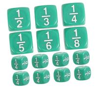 GALPADA Set Di 20 Dadi Frazionari Multi-faccia Arrotondati Per Bambini, Sussidi Didattici in Acrilico Durevoli, Giochi Educativi Per Classe e Apprendimento a Casa