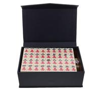GALPADA Set di Mahjong Portatile Mini in Melammina, Tessere Incise, Compatto, per Principianti e Anziani, per Dormitorio, Casa, Campeggio, Viaggio e Feste in Famiglia