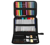 GALPADA Set di Matite Colorate per Disegno, Scuola e Schizzi Astuccio | Disposizione Ordinata, Portatile e Facile da Usare, Temperamatite, Gomma, Prolunga e Accessori