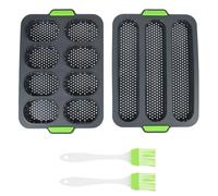GALPADA Set di Stampi per Pane Francese in Silicone, per Casa e Fai da Te | Stampo per Pane, Adatto alla Cottura Domestica, Aiuta a Migliorare le Tecniche, Set Pratico Accessorio Incluso