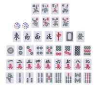 GALPADA Set Mini Mahjong Portatile in Melamina, Leggero e Facile da Trasportare, Design Creativo e Unico per Feste e Amanti del Mahjong, da Viaggio