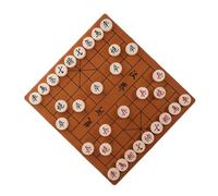 GALPADA Set Scacchi Cinesi in Legno con Scacchiera Pieghevole in Pelle, Gioco da Tavolo Educativo per Ragazzo Ragazza Principianti, Portatile per Viaggi e Interazione Genitori-figli