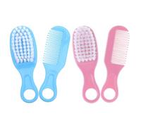 GALPADA Set Spazzola e Pettine per Ragazzo Ragazza Setole Morbide Massaggio Delicato del Cuoio Capelluto Impugnatura Antiscivolo Kit Portatile per Cura Chioma e Asilo Nido Confezione