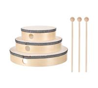 GALPADA Set Strumenti Musicali per Bambini 6 Pezzi Tamburi a Cornice in Legno Leggeri Bacchette per Sviluppo Senso del Ritmo e Gioco Educativo Musicale