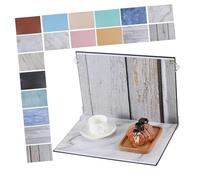 GALPADA Sfondi Per Alimenti Piccole Dimensioni Da Sfondo Per Foto Prodotti Trucco Con Design Versatile Uso Bifacciale Leggero e Portatile Kit Completo Con Clip Per Oggetti