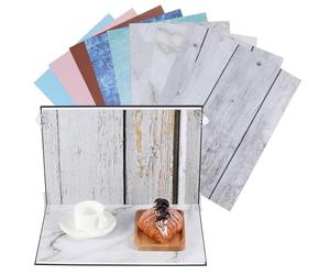 GALPADA Sfondi Per Alimenti Piccole Dimensioni Da Sfondo Per Foto Prodotti Trucco Con Design Versatile Uso Bifacciale Leggero e Portatile Kit Completo Con Clip Per Oggetti
