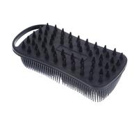 GALPADA Spazzola Doccia in Silicone Morbida ed Ergonomica per Esfoliazione Corpo Rimuove Impurità e in Eccesso Massaggiatore Scalp e Corpo Portatile Adatta per Adulto e Nero