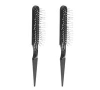 GALPADA Spazzola per Capelli in Acciaio Inox 2 Pezzi Setole Metalliche e Airbag, Pettine da Massaggio Punta Appuntita per Colorazione e Districante, Strumento Professionale per Cute