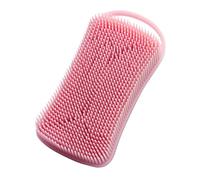 GALPADA Spazzola per Massaggi in Silicone Rosa per Bagno, Doppia Faccia Gancio, Rimuove Pelle Secca e Morta, per Esperienza Bagno Confortevole