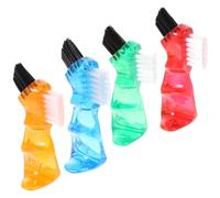 GALPADA Spazzolino per Pulizia Bite Dentale 4 Pezzi in Plastico Portatile e Sicuro per Protesi e Graffe Colore Assortito Mini per Orale