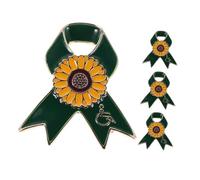 GALPADA Spilla A Forma Di Nastro Di Girasole 4 Pezzi Distintivo Per La Consapevolezza Della Disabilità - Spilla In Lega Per Eventi Di Beneficenza E Attività Di Volontariato