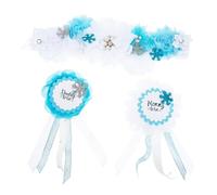 GALPADA Spilla Per Cintura Per Pancia in Gravidanza Fascia Per Maternità Design A Fiocco Di Neve Bomboniere Per Neonati Set Di Spille Per Cintura Per E Papà